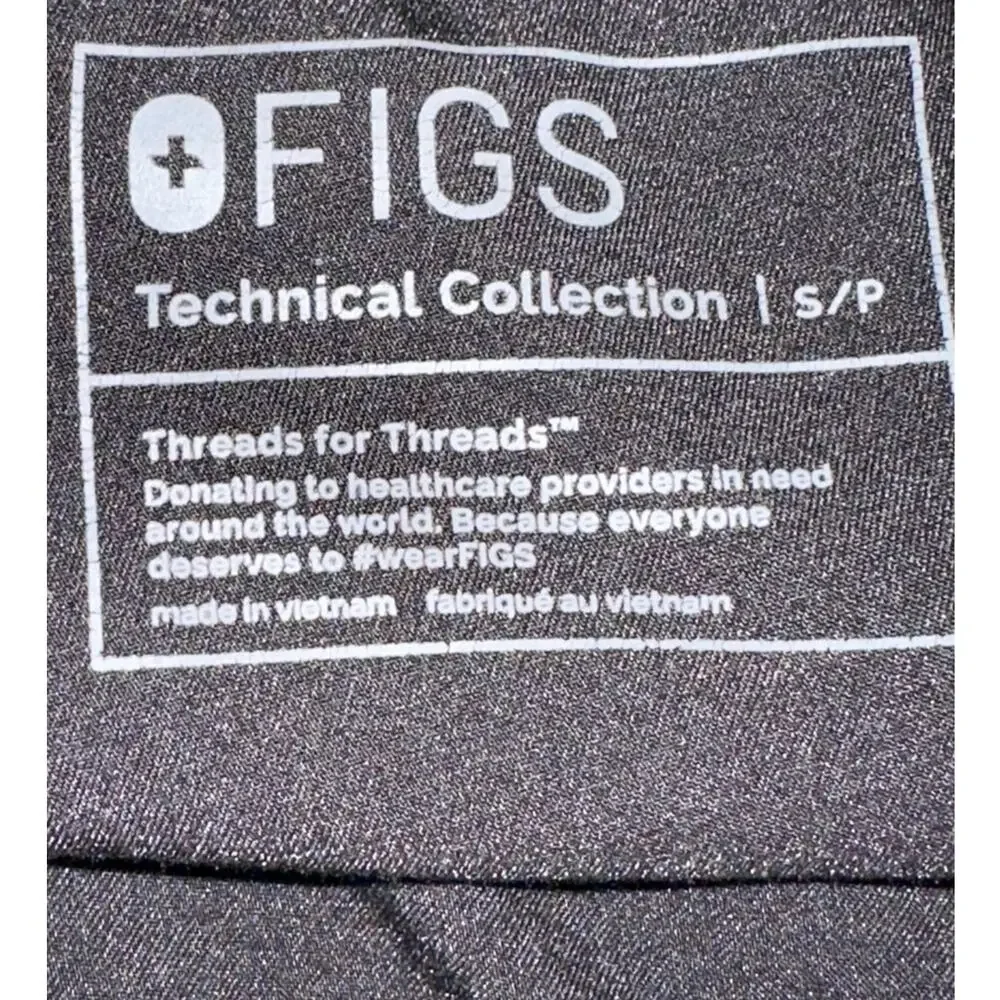 FIGS Technical Collection Scrub Pants Bundle Lot of 2 Women Small Black Stretch - Picture 5 of 7